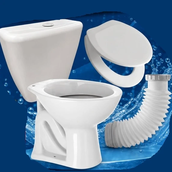 COMBO INODORO CORTO Y MOCHILA PVC C/TAPA Y ACC.