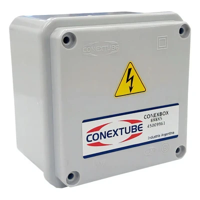 CONEXTUBE CAJA DE PASE 8X8X5CM PVC CONEXBOX