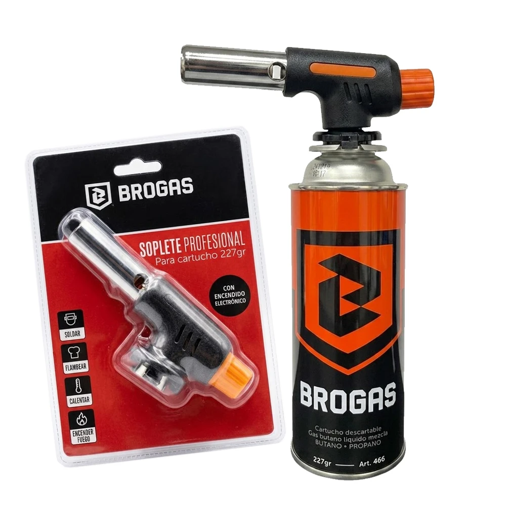 BROGAS SOPLETE PARA GAS BUTANO C/ENC. ELECTRONICO