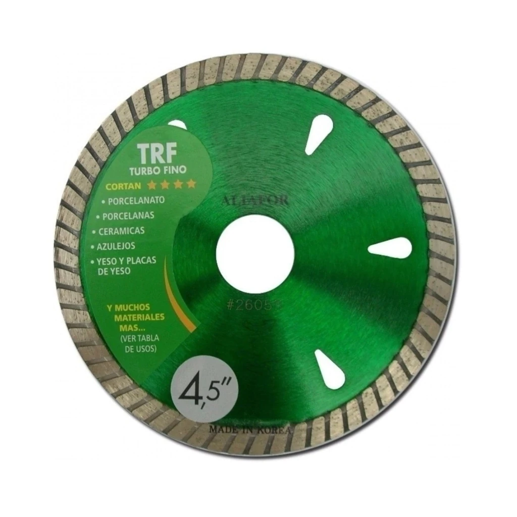 ALIAFOR DISCOS TURBO FINO 4,5" TRF VERDE