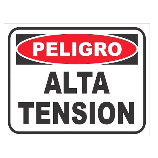 CARTEL- PELIGRO ALTA TENSION 400 X 450
